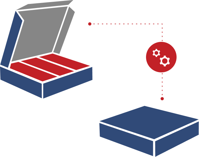 ECONO-PAK: Maschinen / Machines: Faltschachtel-Verschliesser / Carton closer Illustration